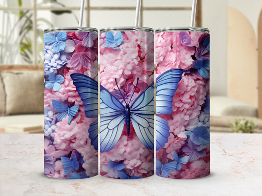 Blue Butterflies Pink Hydrangea Floral Tumbler product type
Tumbler
Butterfly
Flowers
Pink
Blue
Floral
Garden
Spring
Pastel
Nature
Drinkware
Beverage
Gift
Tumblerwrap
Butterflyprint
Flowerpattern
Customtumbler
Hydrangea
Vibrant
Design