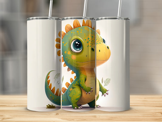Cute Dinosaur Illustration Tumbler for Kids Beverage