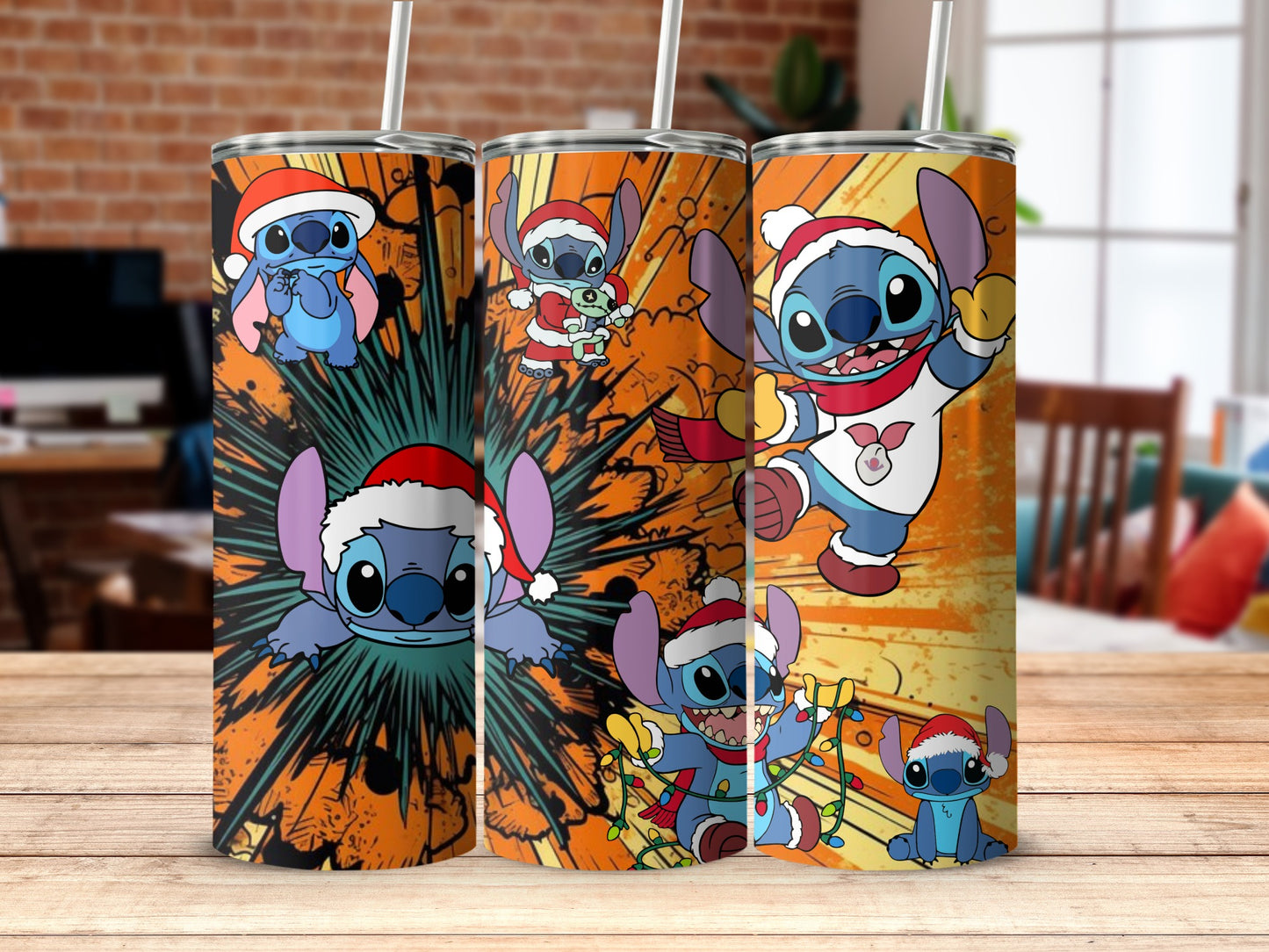 Christmas Themed Animated Character Tumbler