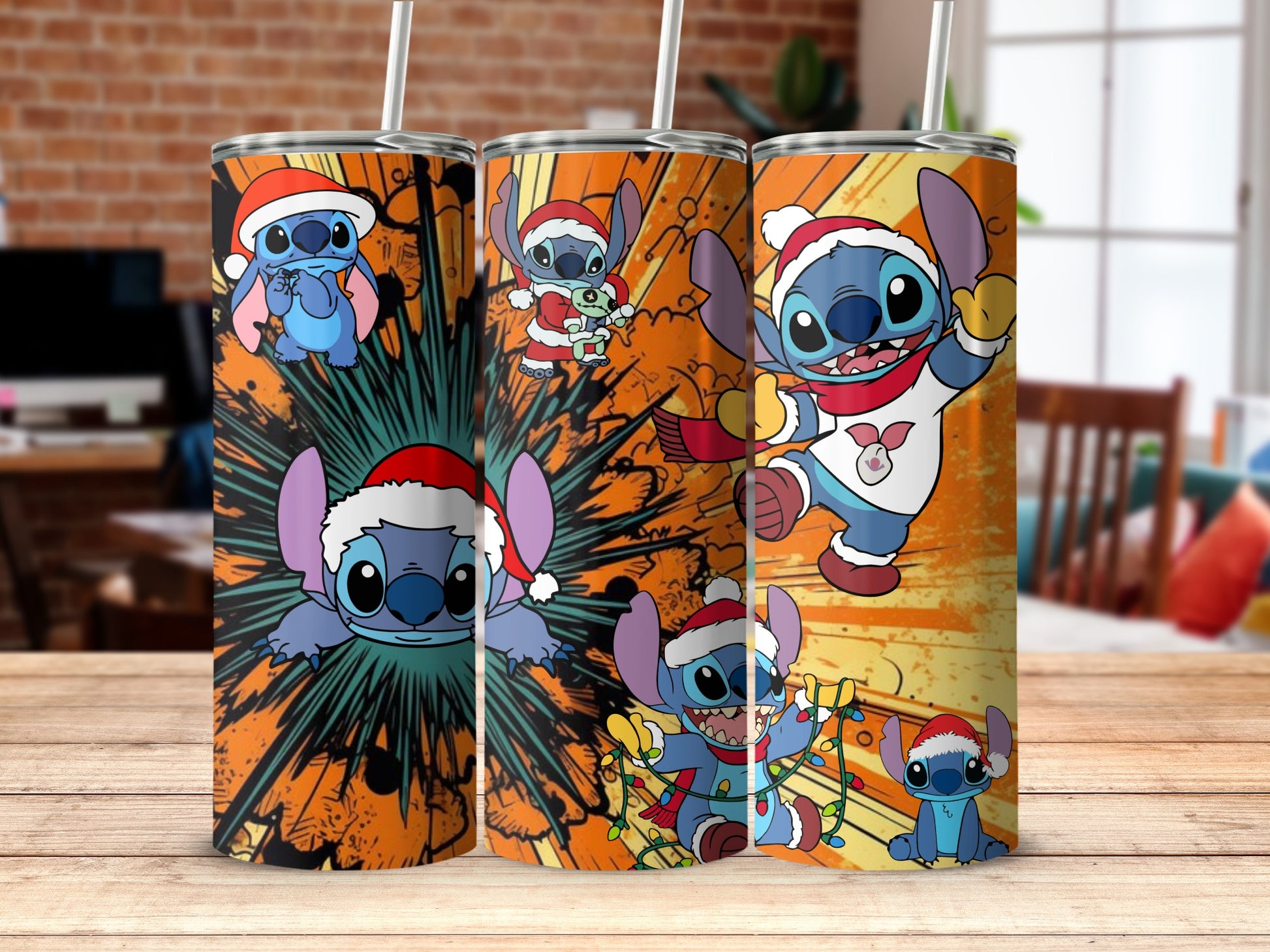 Christmas Themed Animated Character Tumbler