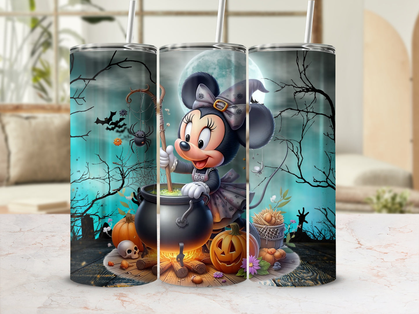 Cute Witch Halloween Themed Stainless Steel Tumbler