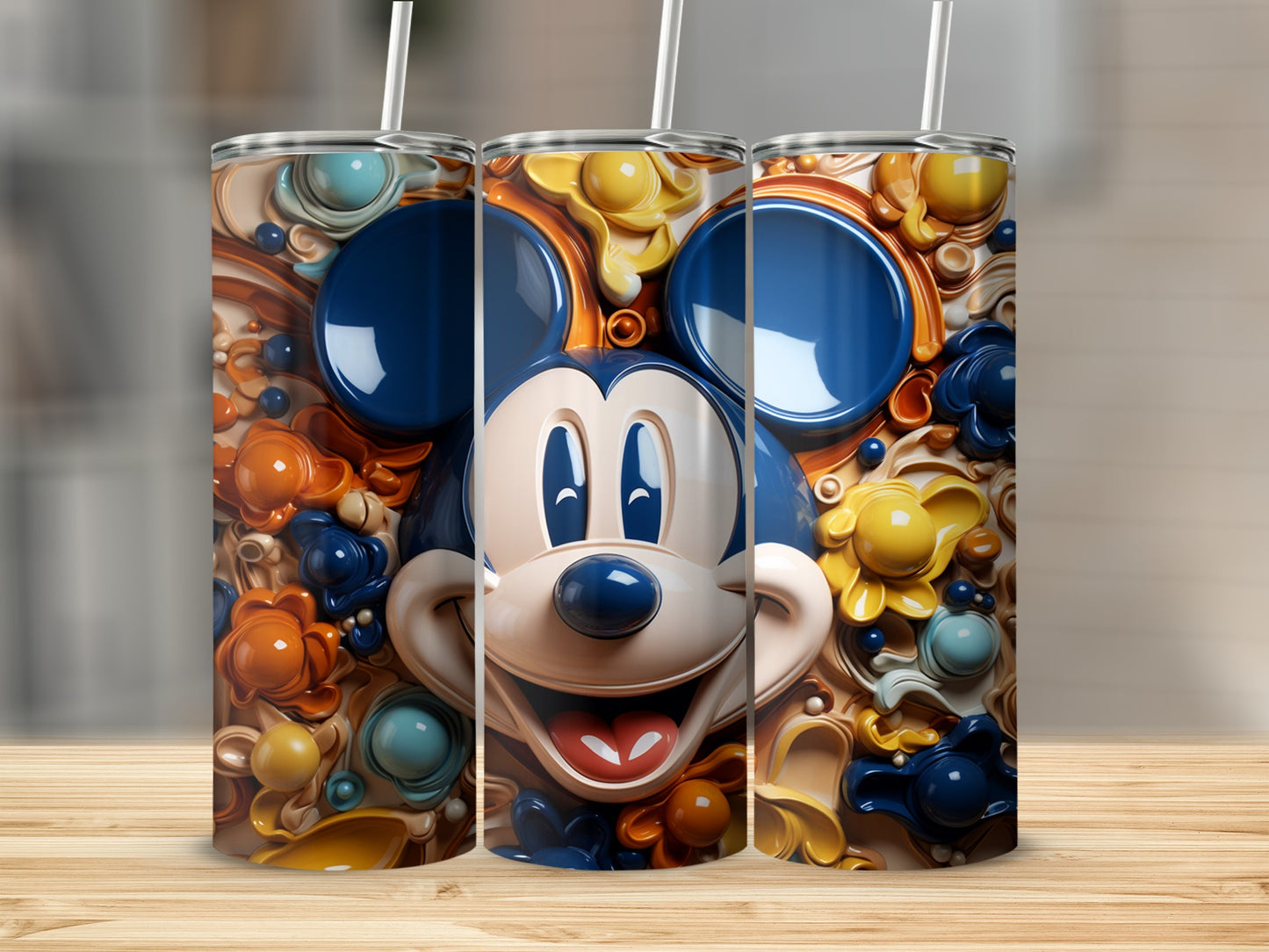 Colorful Mickey Mouse Graphic Tumblers