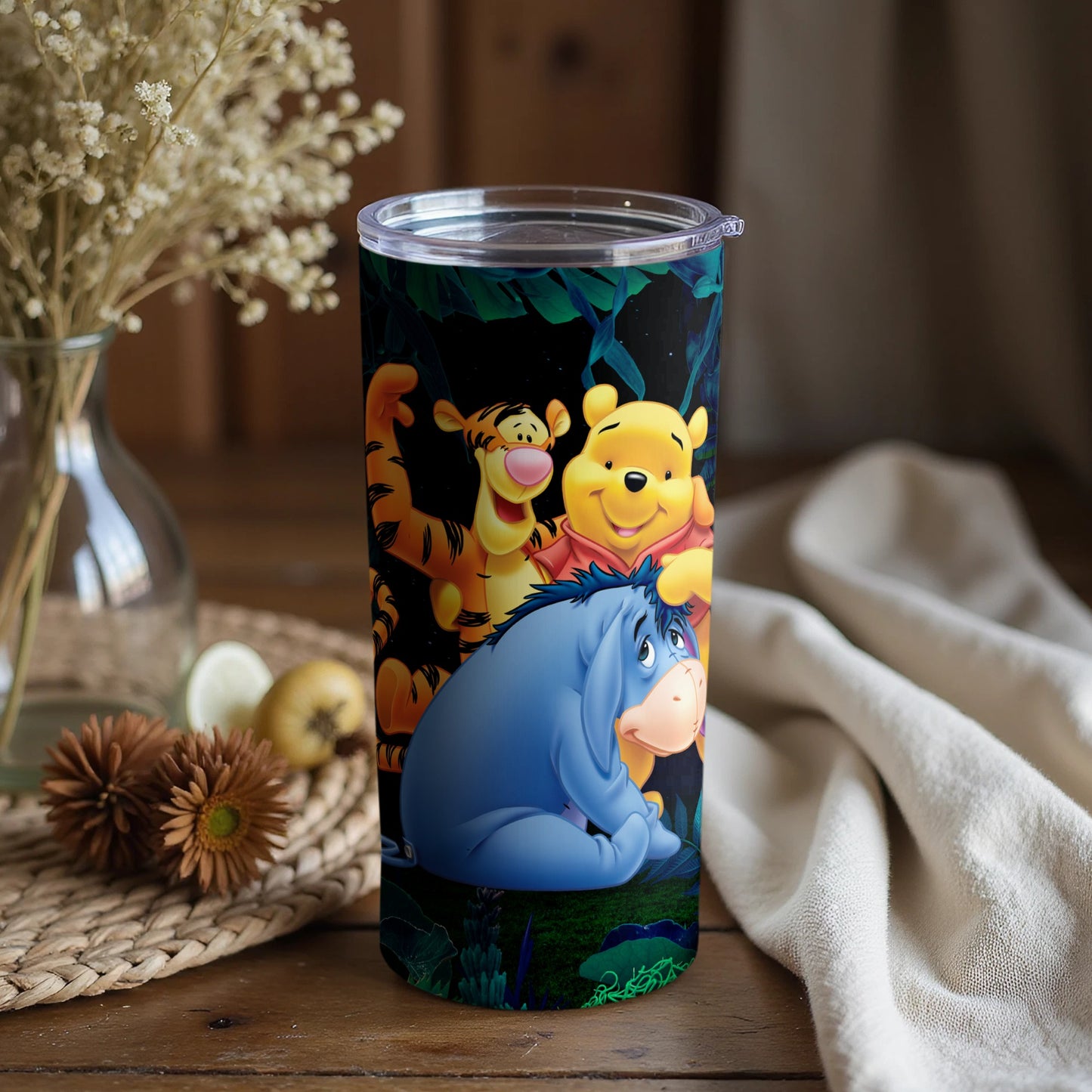 Winnie the Pooh Tumbler with Tigger and Eeyore Graphics