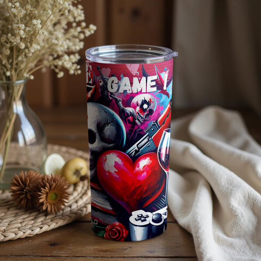Video Game Themed Tumbler for Enthusiastic Gamers