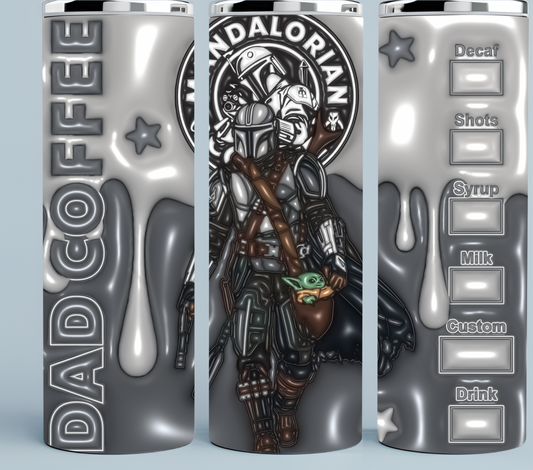 Mandalorian Dad Coffee Starbucks Tumbler