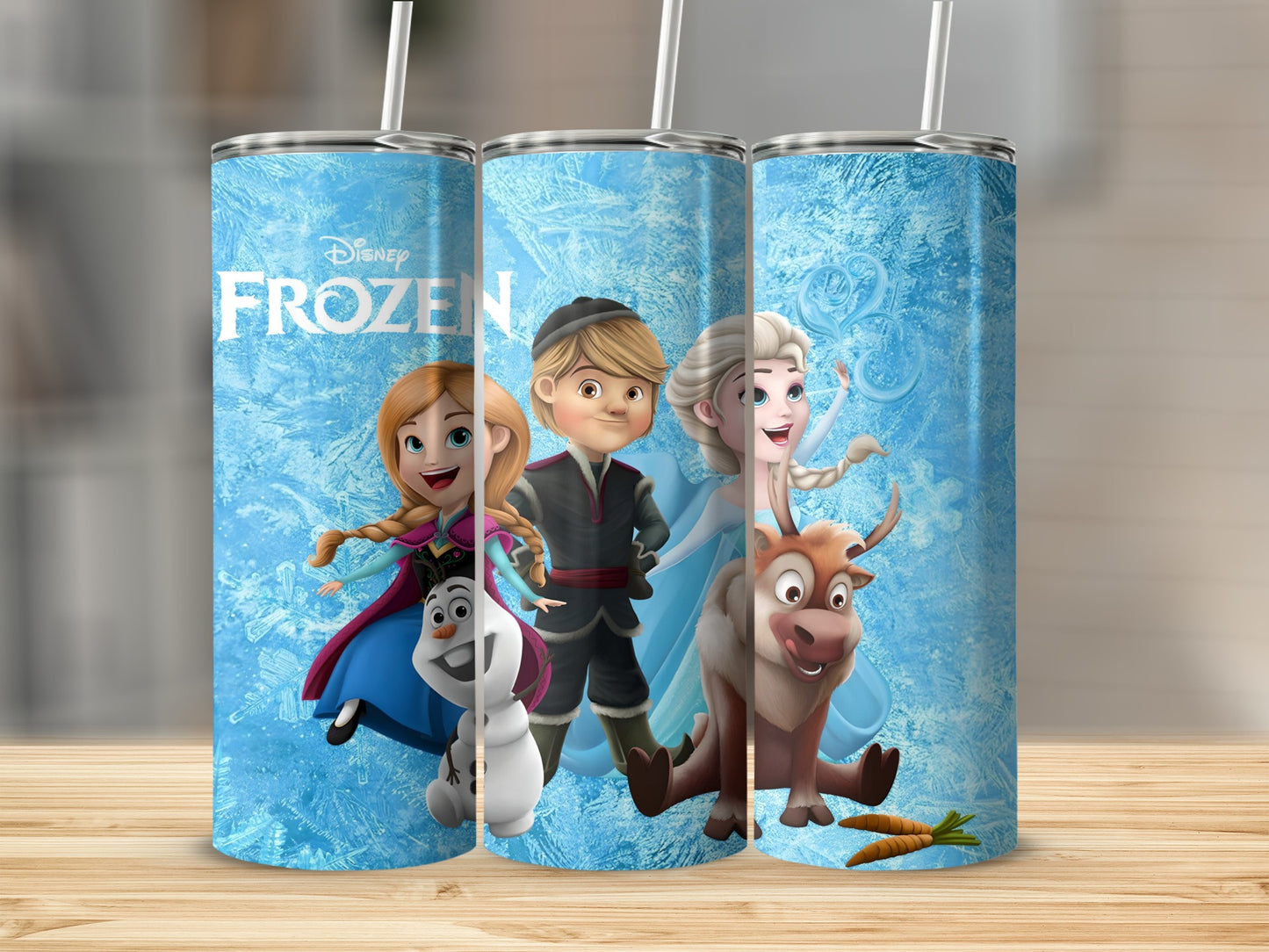 Disney Frozen Characters Tumbler with Straw
