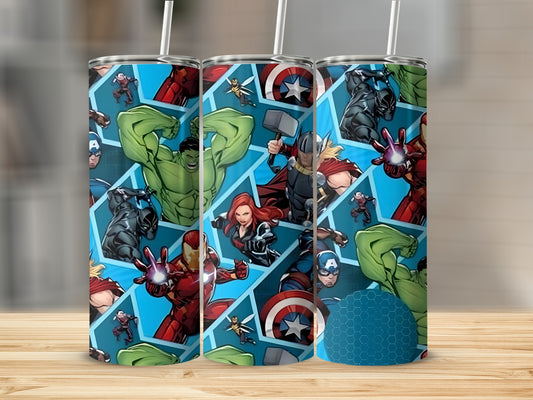Heroes and Villains Insulated Tumbler with Straw Cup