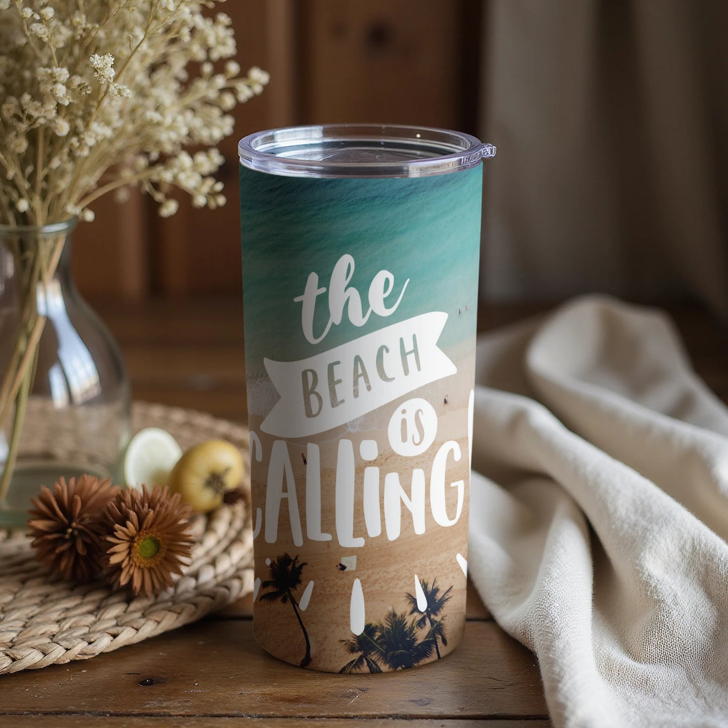The Beach is Calling Travel Tumbler Cup product