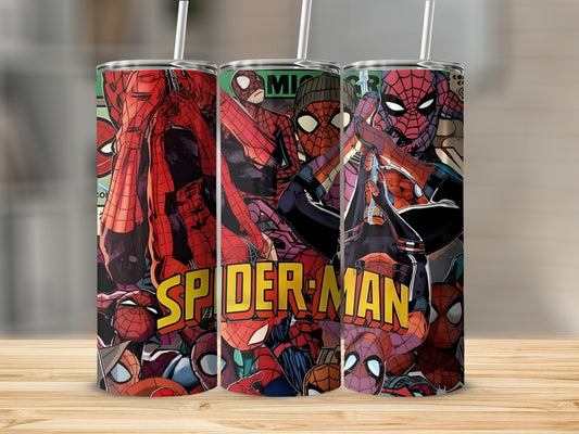 Spider-Man Comic Style Stainless Steel Tumbler