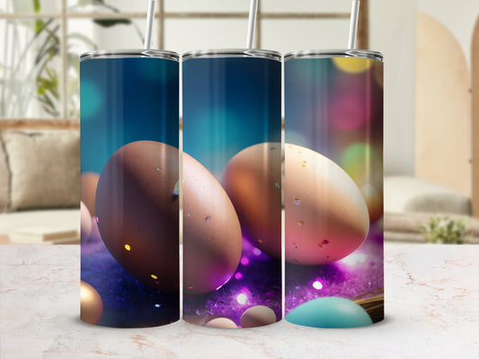 Vibrant Easter Eggs Sparkling Bokeh Lights Tumbler product type