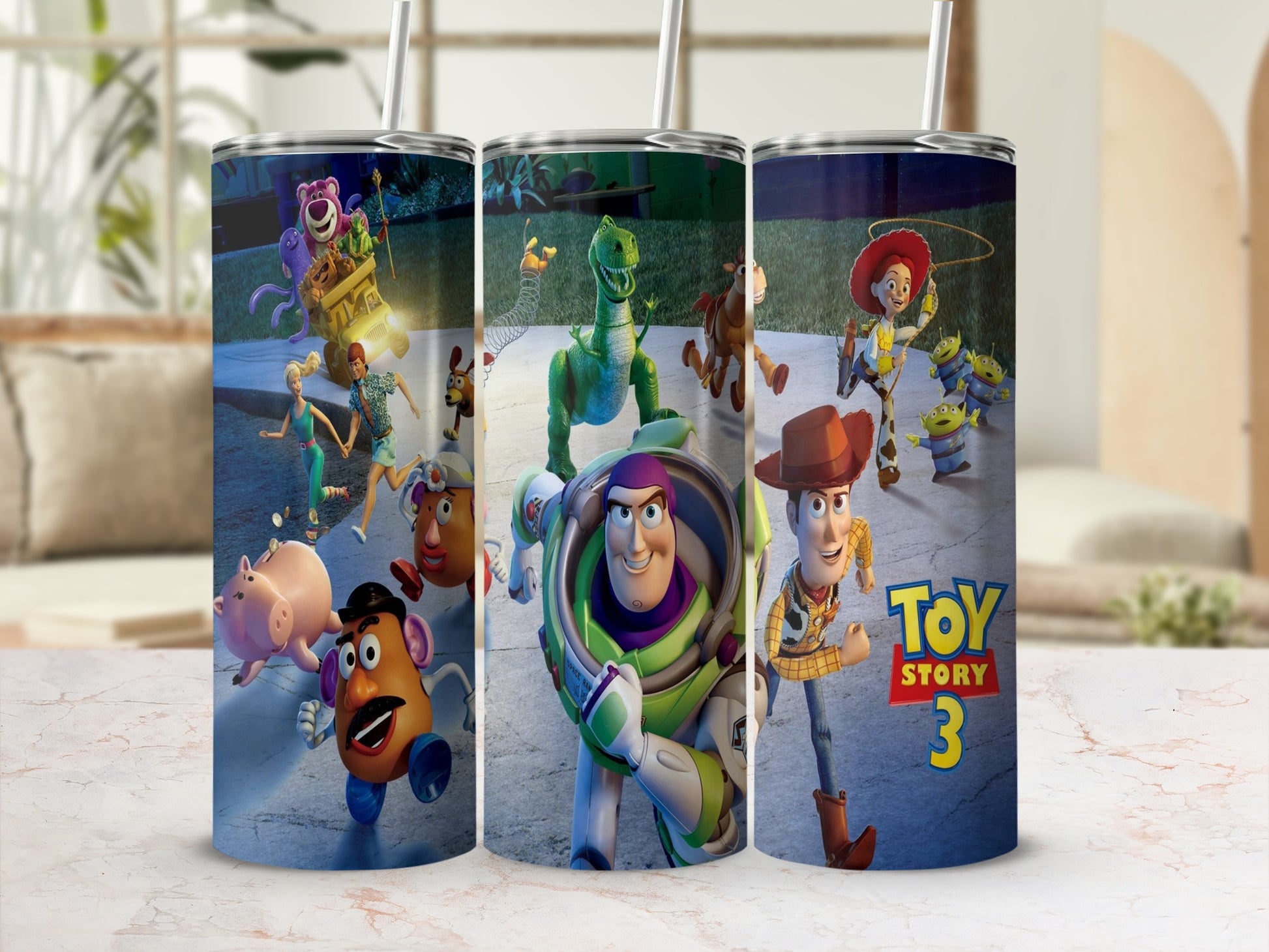 Toy Story 3 Characters Travel Tumbler with Straw