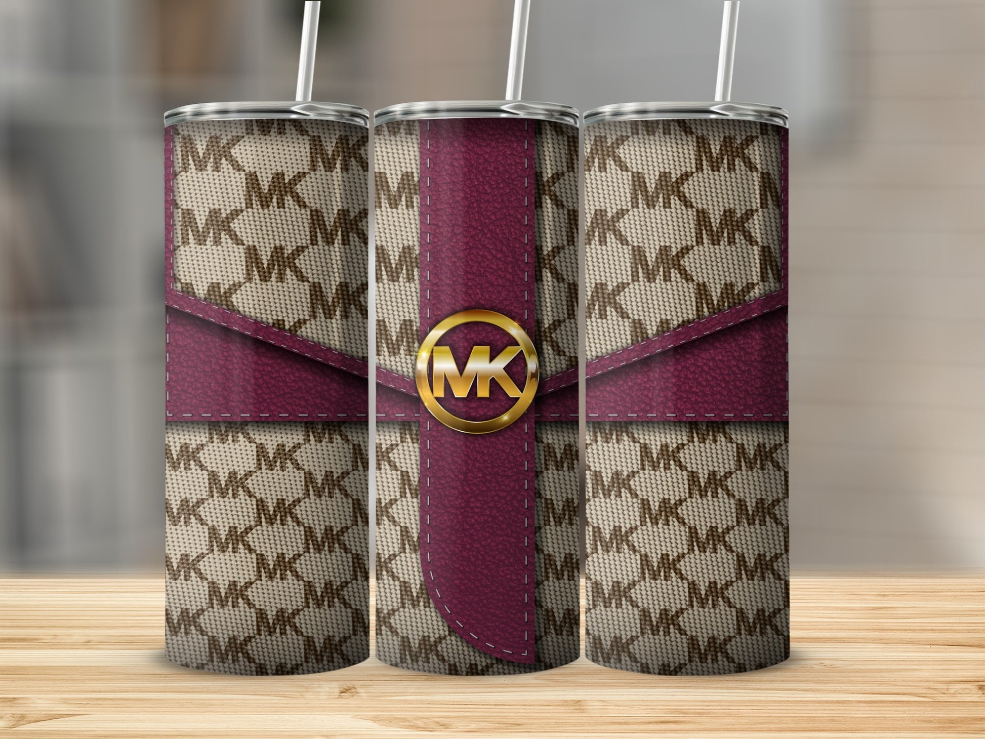 Luxury Designer-Inspired Patterned Tumbler Cup