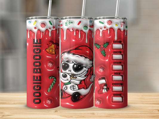 Oogie Boogie Christmas Santa Holiday Themed Tumbler