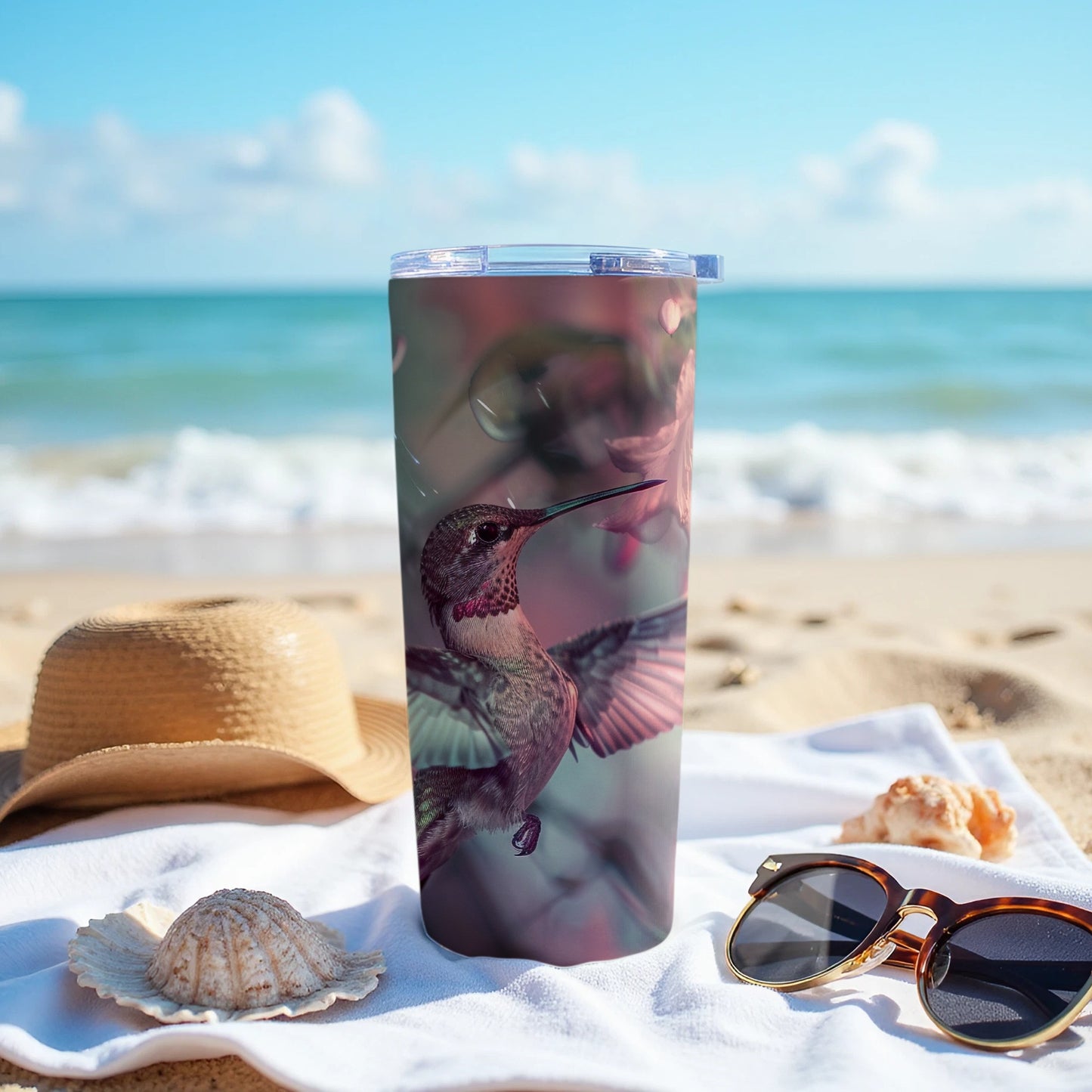 Hummingbird Wildlife Bird Pink Flower Tumbler product type
Tumbler, Drinkware, Beverage Cup, Travel Mug, Insulated Tumbler, Hummingbird, Bird Design, Wildlife Art, Nature Theme, Floral Accent, Pink Flower, Aviary Print, Exotic Bird, Flying Bird, Outdoor Drinkware, Garden Enthusiast, Unique Gift, Animal Lover, Vibrant Design, Summer Essentials