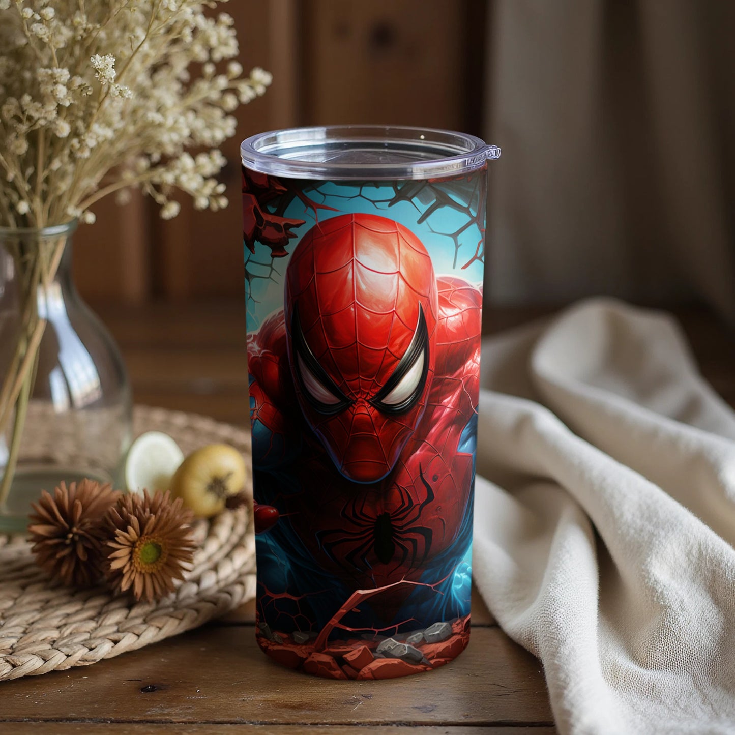 Spider-Man Themed Tumbler for Beverage Enthusiasts