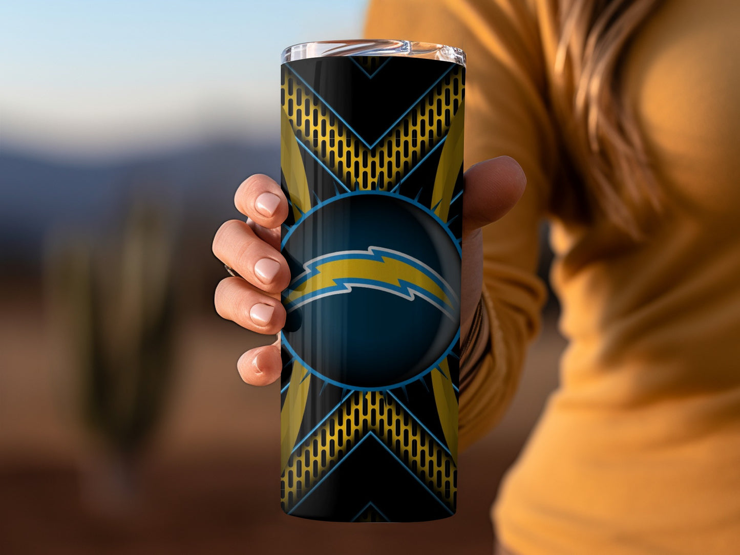 Chargers Logo Abstract Design Los Angeles Chargers Tumblers