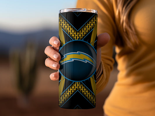 Chargers Logo Abstract Design Los Angeles Chargers Tumblers