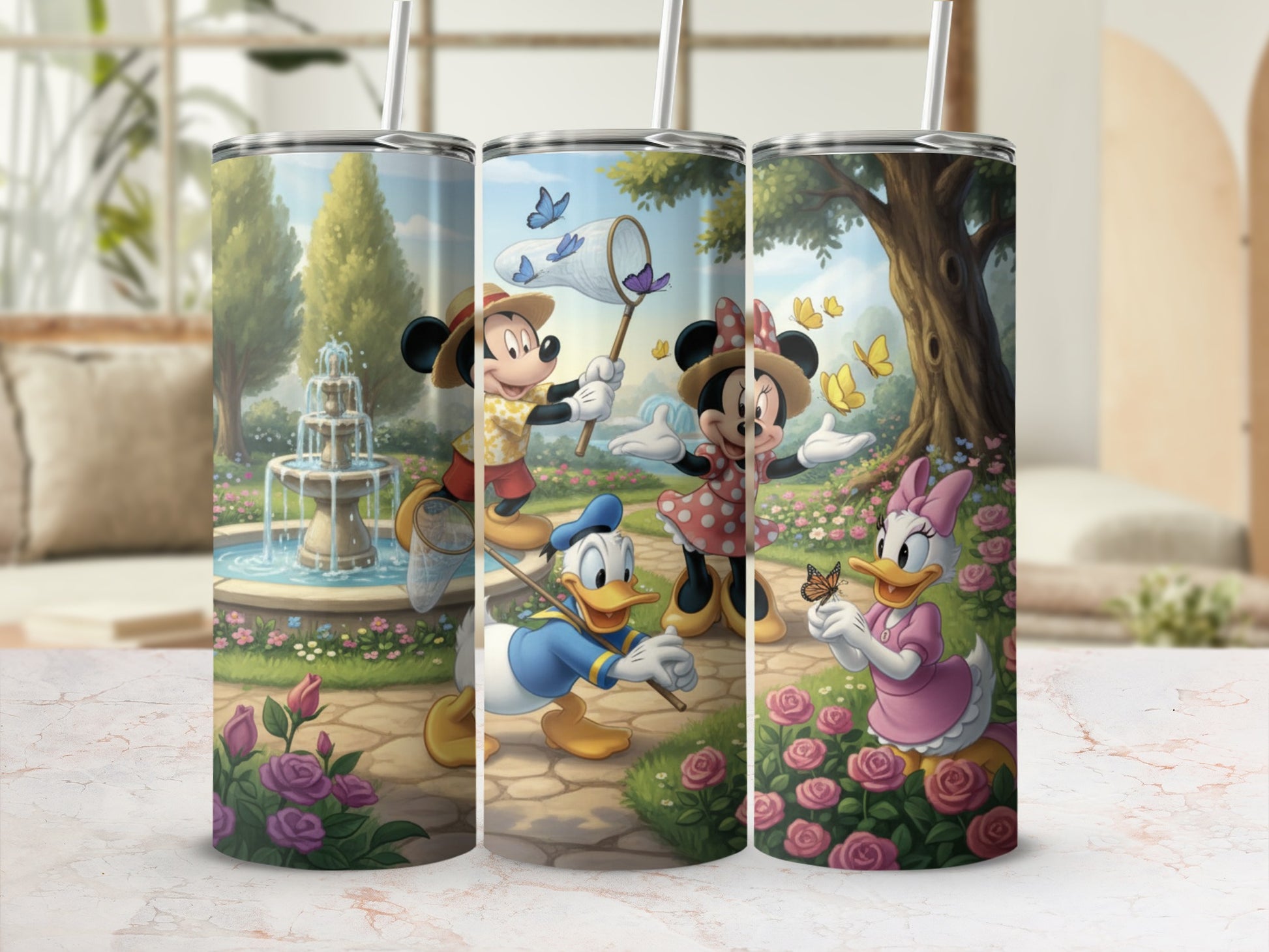 Mickey Minnie Donald Daisy Garden Adventure Tumbler