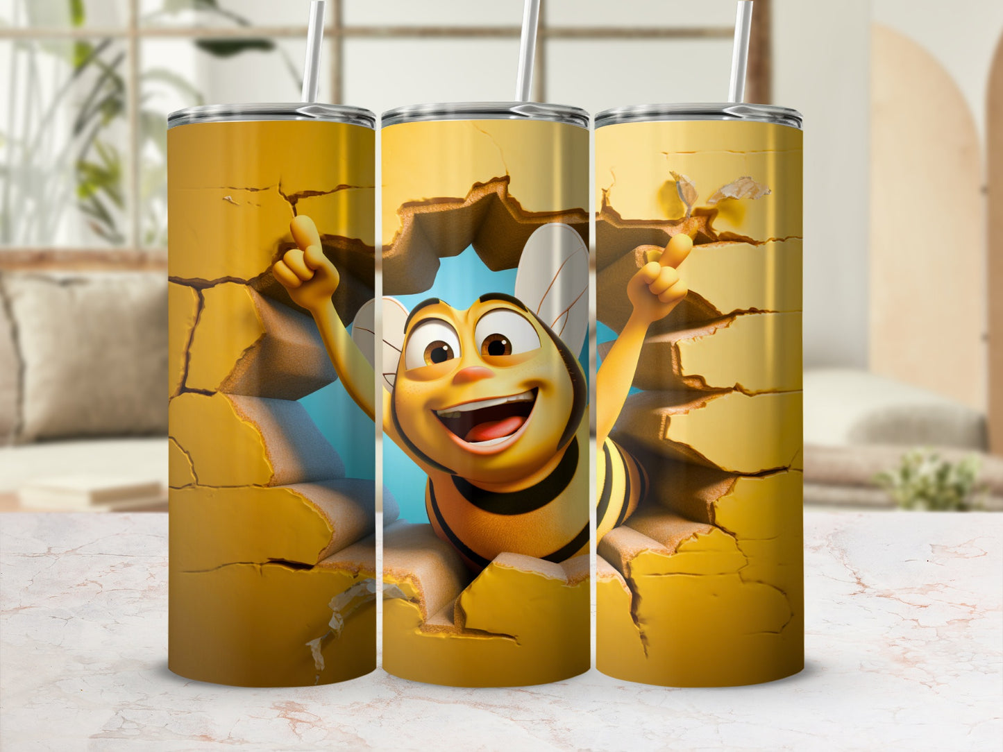 Happy Cartoon Bee Breaking Yellow Wall Design Tumbler product type
Bee Tumbler
Cartoon Bee
Yellow Tumbler
Breaking Wall Design
Funny Bee
Cute Bee
Insect Drinkware
Animated Character
Honey Bee Theme
Striped Bee
Tumbler Gift
Unique Tumbler
Graphic Tumbler
Beverage Holder
Drinkware Item
Animal Lover
Novelty Tumbler
Bee Fan
Wall Break Art
Happy Bee Print