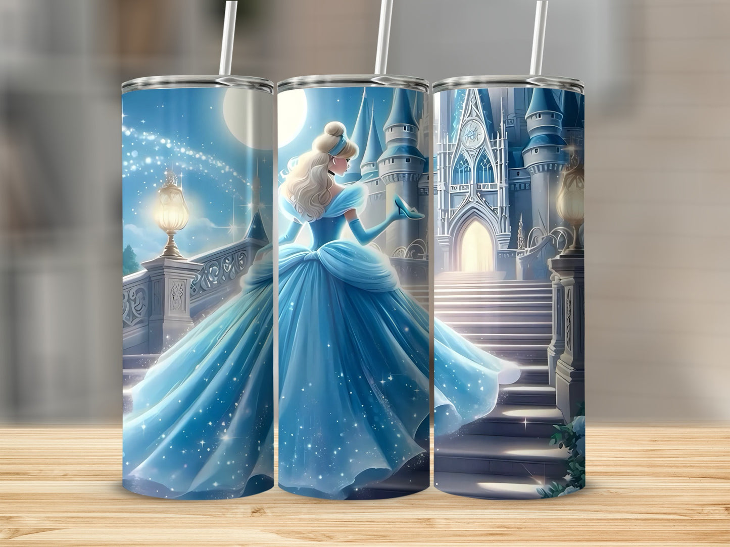 Fairytale Princess Castle Scene Stainless Steel Tumbler