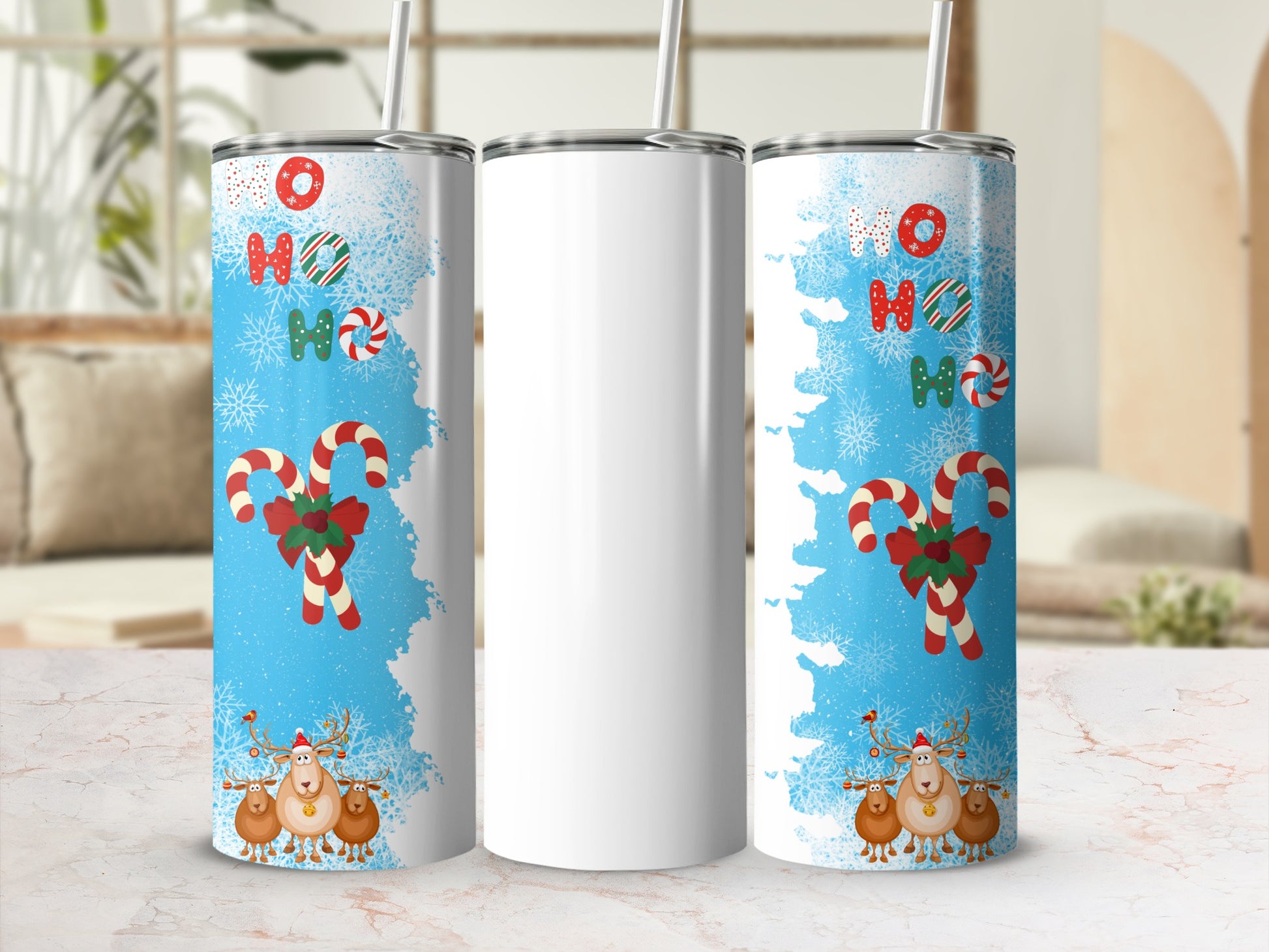 Festive Ho Ho Ho Reindeer and Candy Cane Product