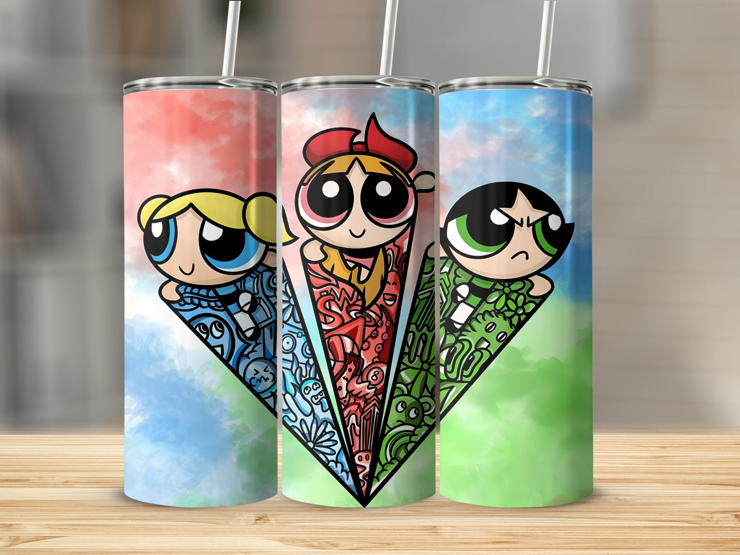 Colorful Cartoon Character Steel Tumbler Drinkware Cup
