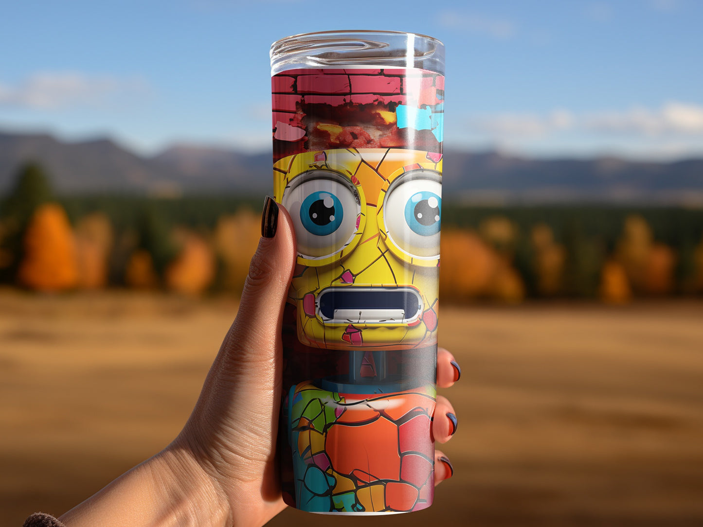 Colorful Robot Design Insulated Tumbler Product