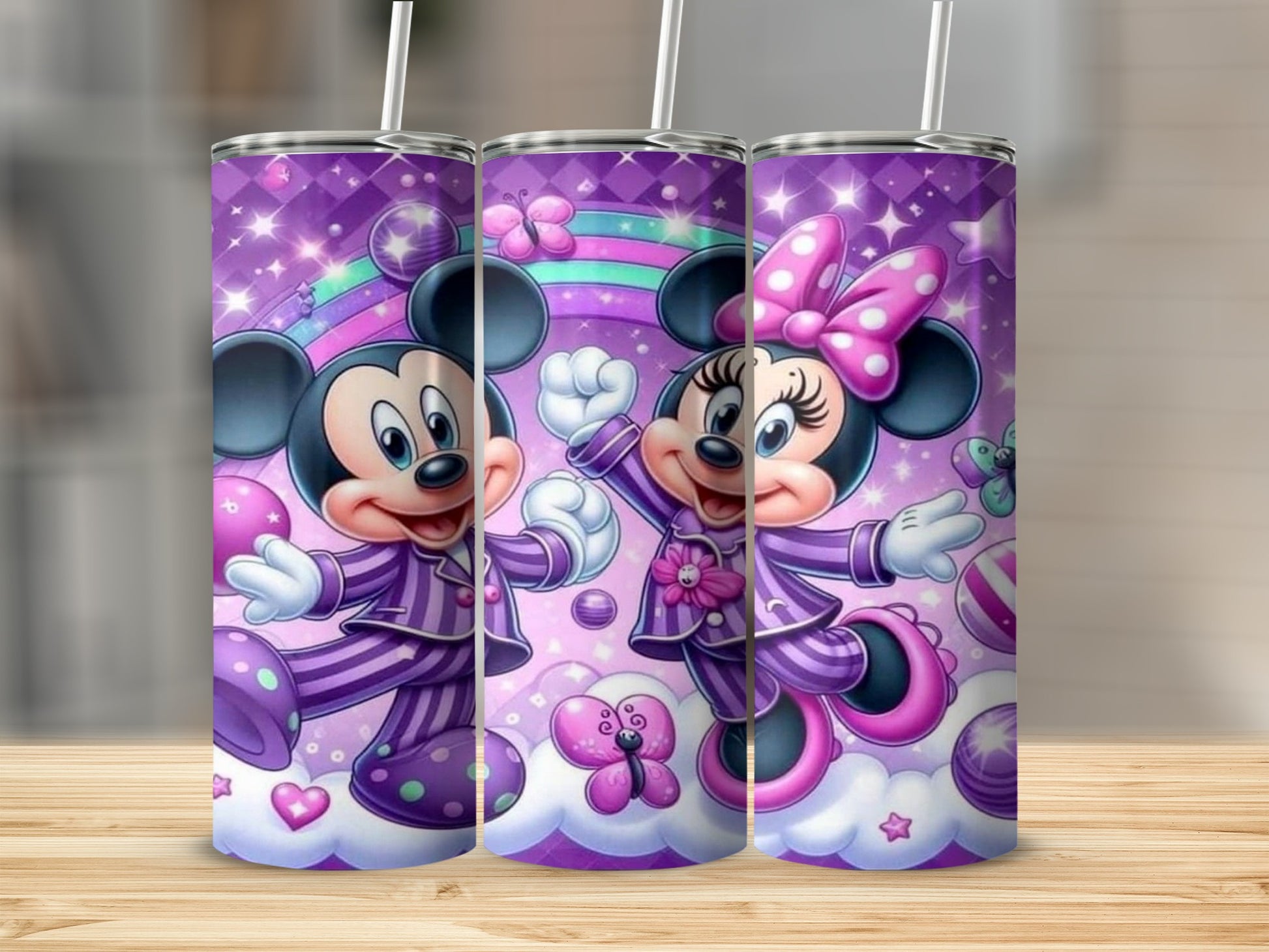 Cute Animated Characters Purple Design Tumbler
