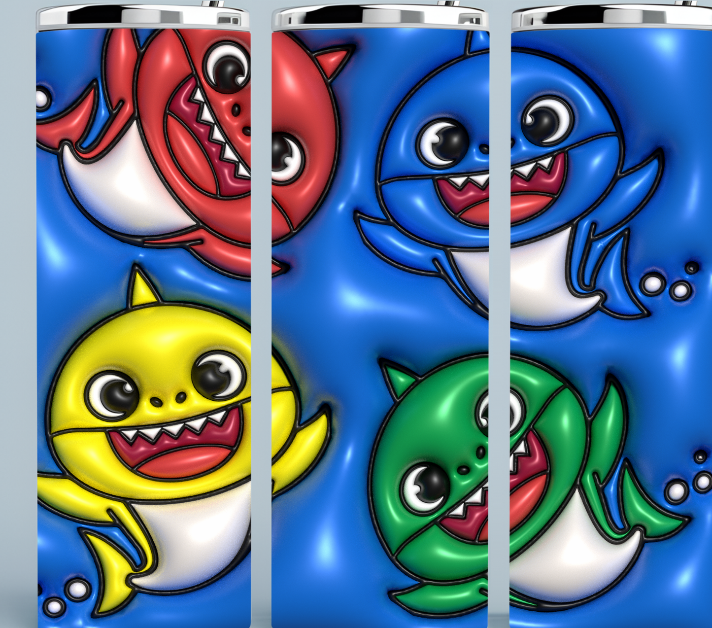 Baby Shark 3D Puff Tumbler