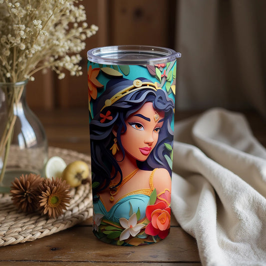 Beautiful Princess Themed Travel Tumbler Cup