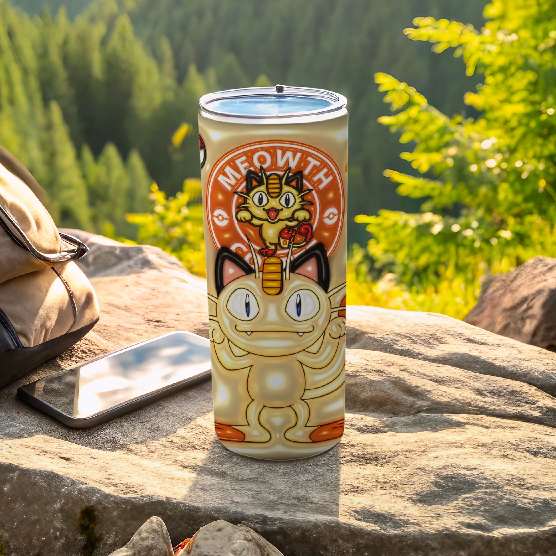 Meowth Pokemon Character Design Outdoor Tumbler product type
