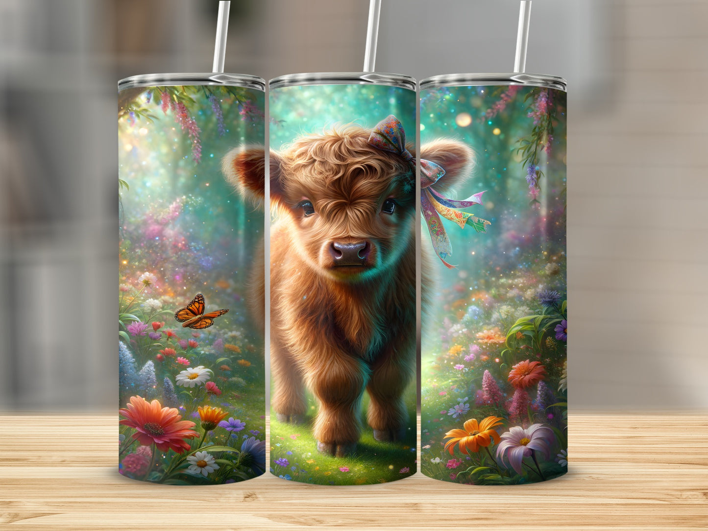 Whimsical Highland Calf Enchanted Garden Fantasy product type