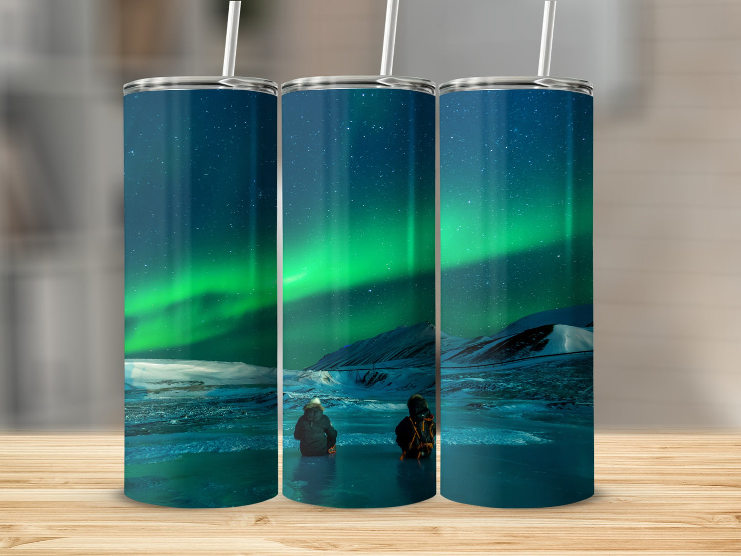 Northern Lights Scenic Polar Landscape Tumbler