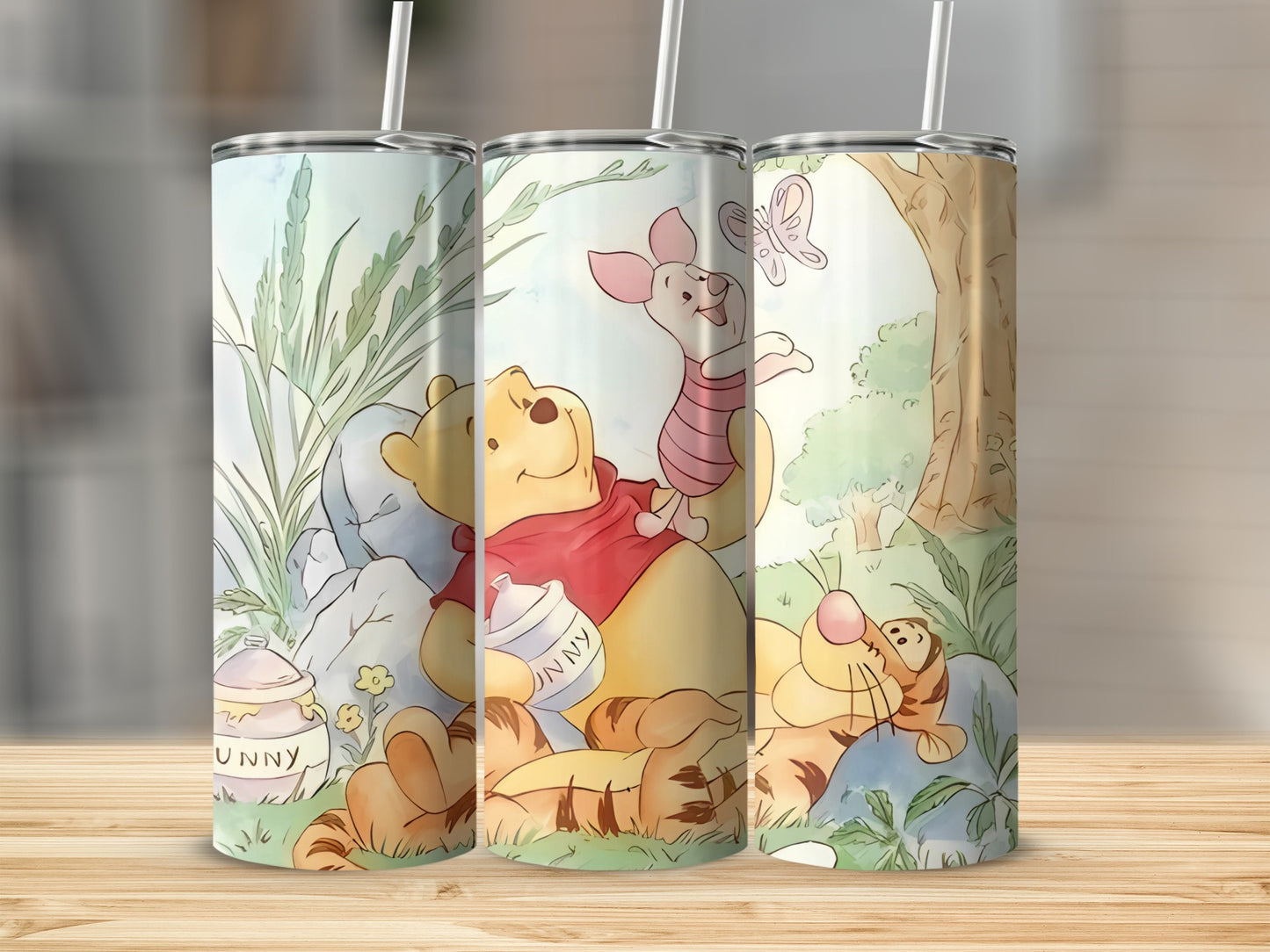 Winnie the Pooh and Friends Illustration Tumbler