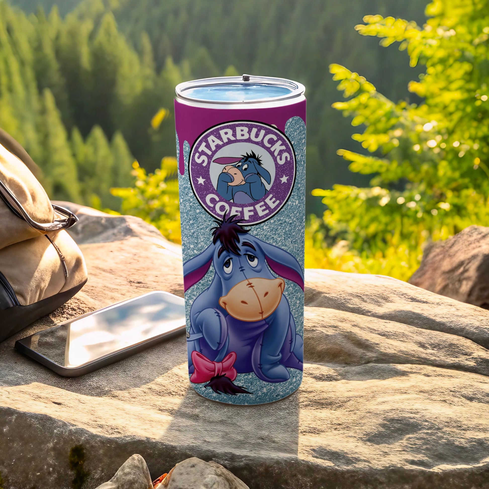 Starbucks Coffee Eeyore Design Travel Mug