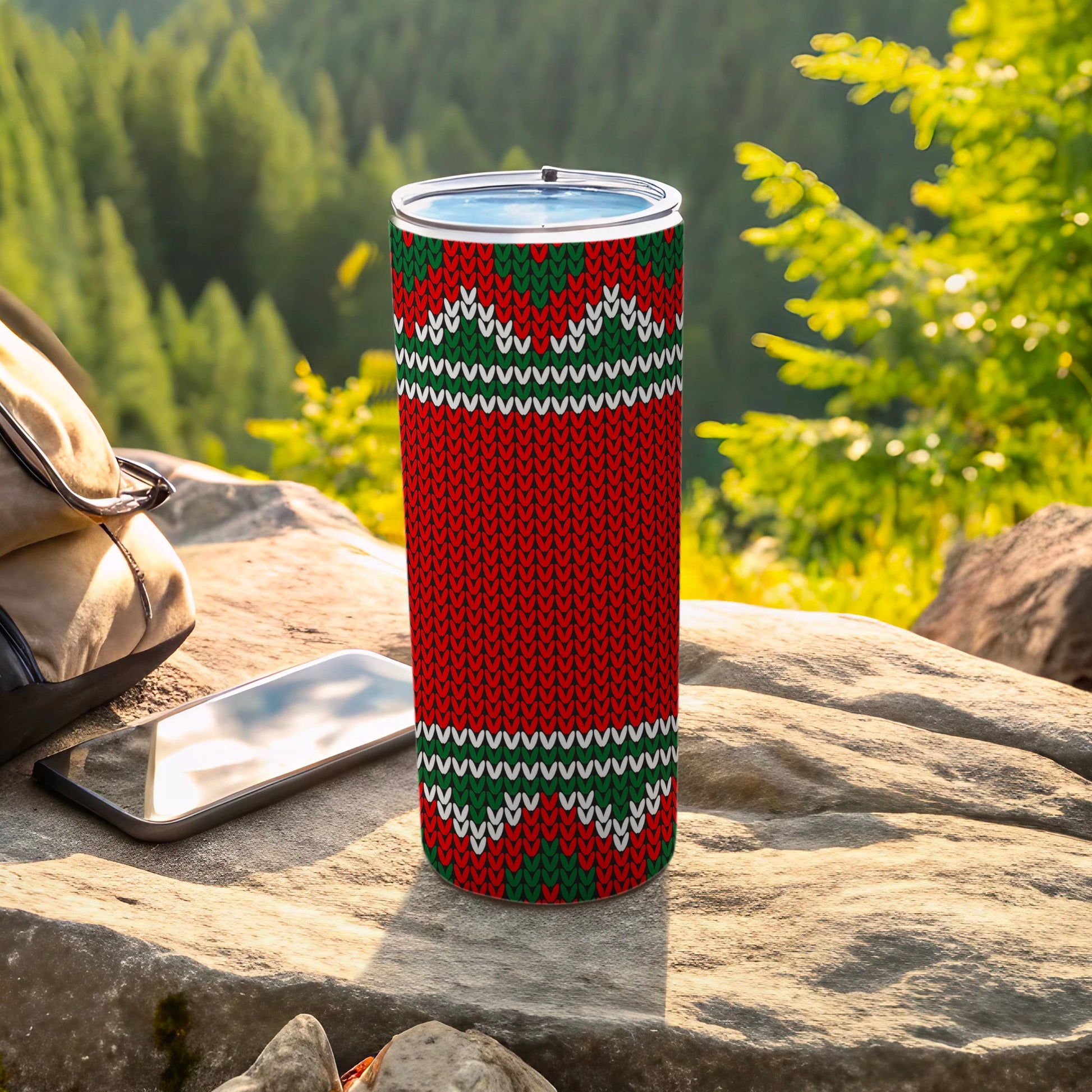 Festive Knit Pattern Holiday Beverage product type