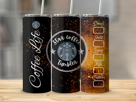Coffee Life Star Coffee Tumbler Customizable Option