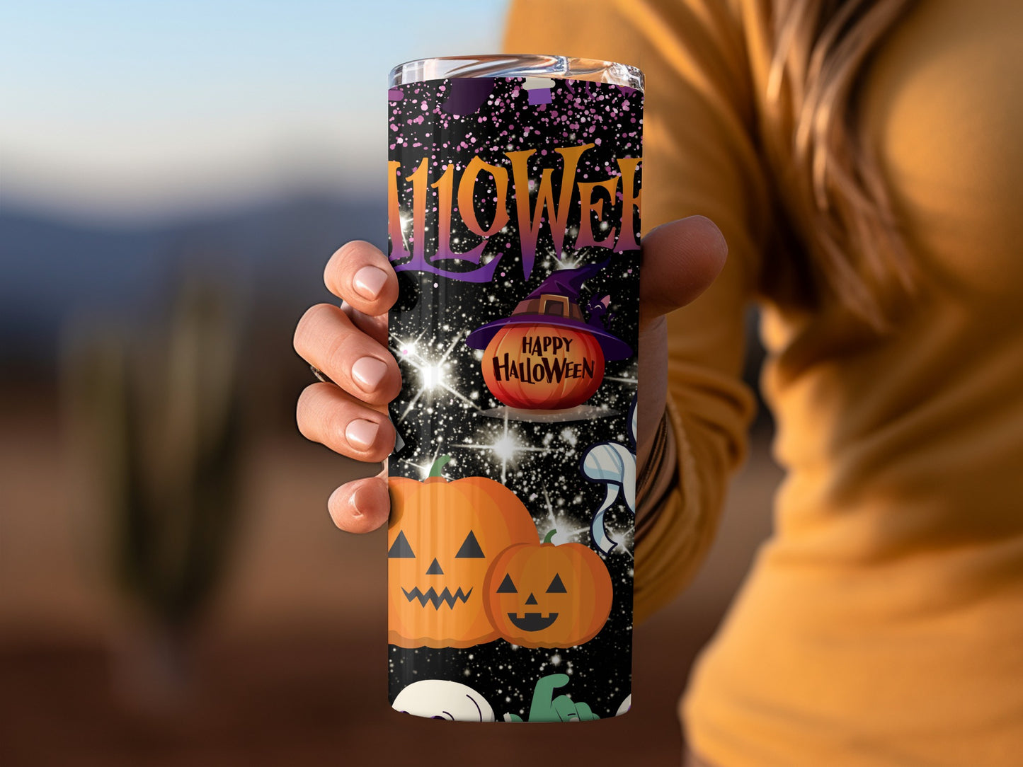 Spooky and Festive Halloween Theme Tumbler Flask