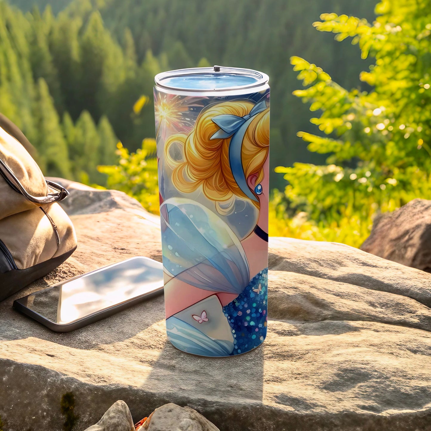 Enchanting Princess Design Travel Tumbler for Outdoor Adventures
