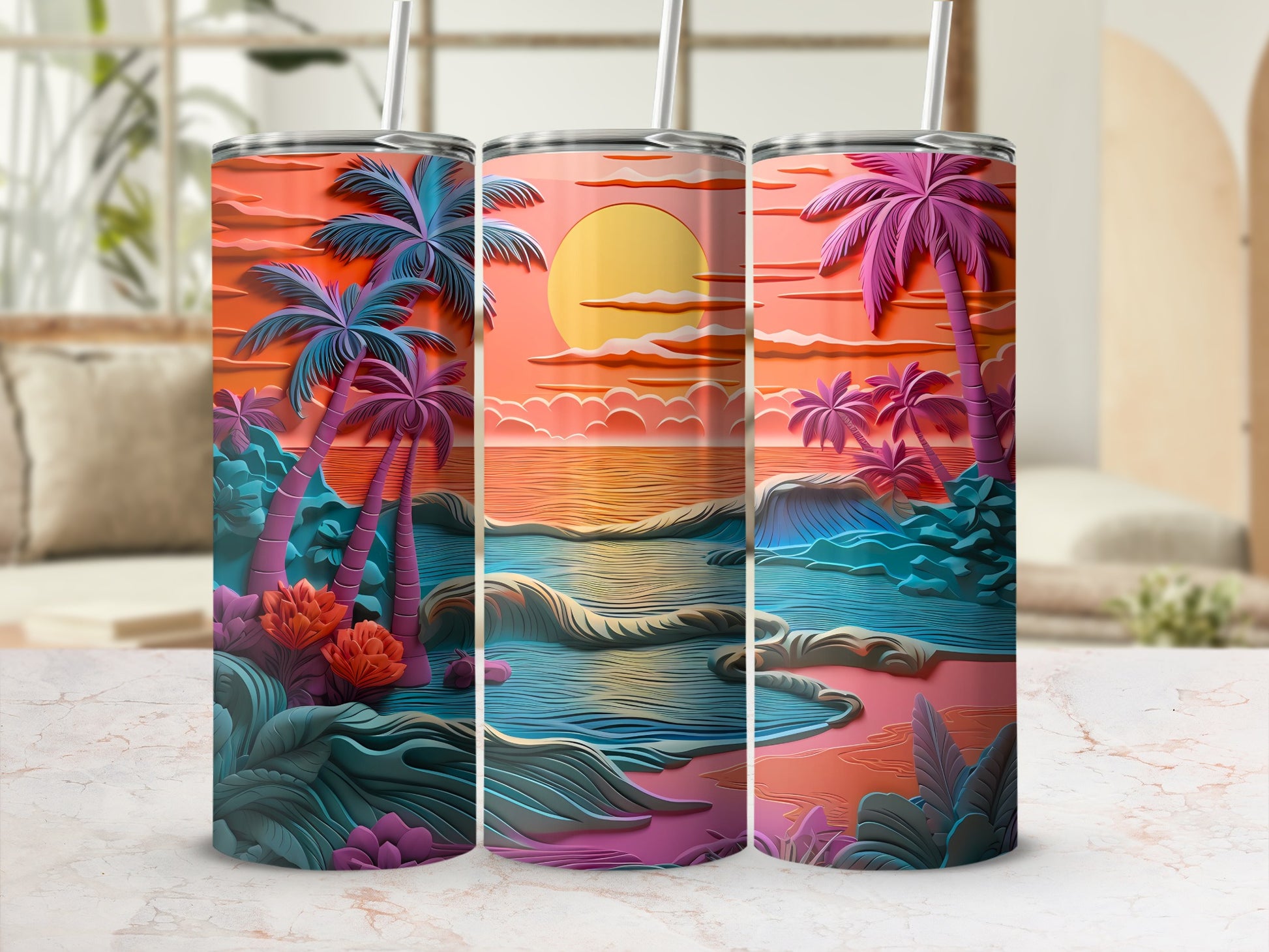 Vibrant Layered Sunset Ocean Palm Tree Art product type

Tropical
Sunset
Palm Trees
Ocean Waves
Beach Scene
Vibrant Art
Layered Design
3D Style
Paradise View
Colorful Print
Summer Vibe
Exotic Theme
Tumbler Design
Drinkware
Artistic Graphic
Paper Cut Look
Horizon Scene
Dreamy Landscape
Island Life
Abstract Nature
