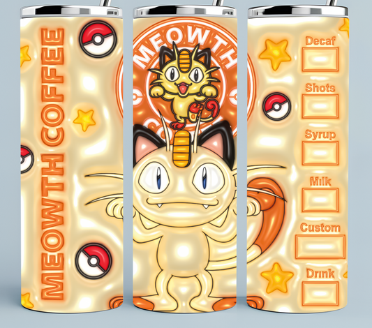 Meowth Starbucks Coffee tumbler