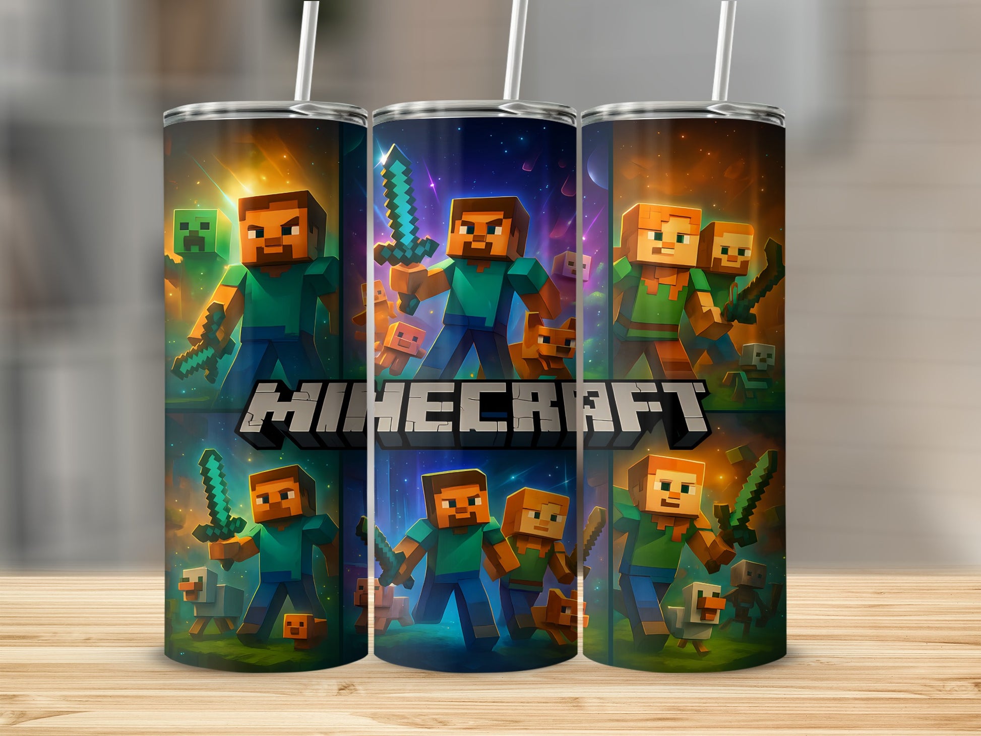 Minecraft Characters Stainless Steel Tumbler Cup
