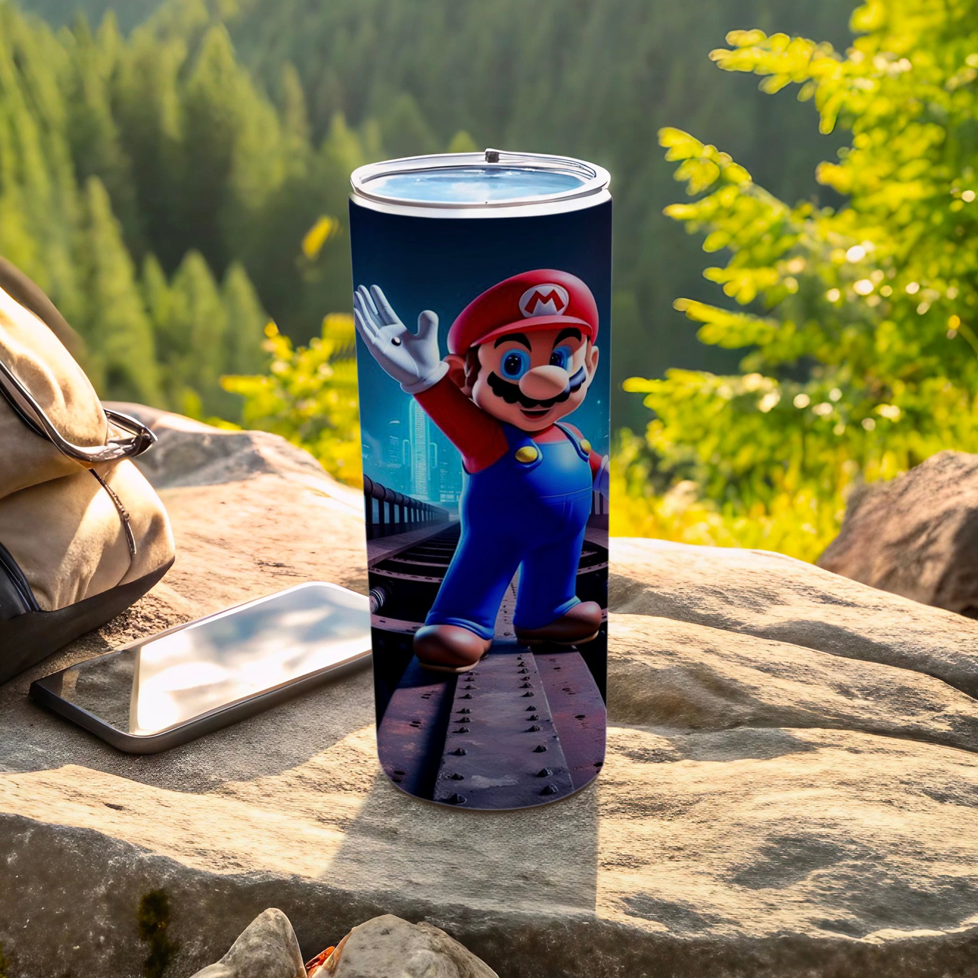 Fun Mario Character Adventure Travel Tumbler