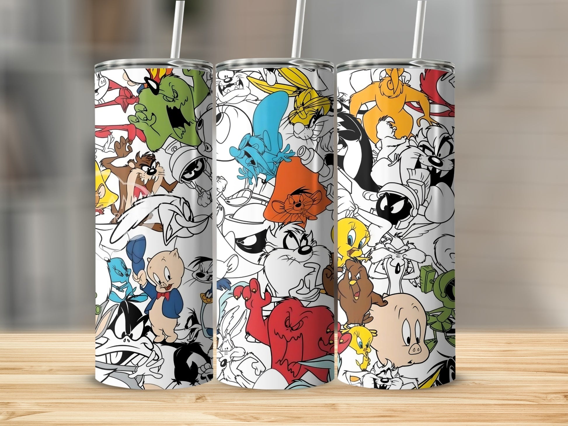 Colorful Cartoon Characters Printed Tumbler Product