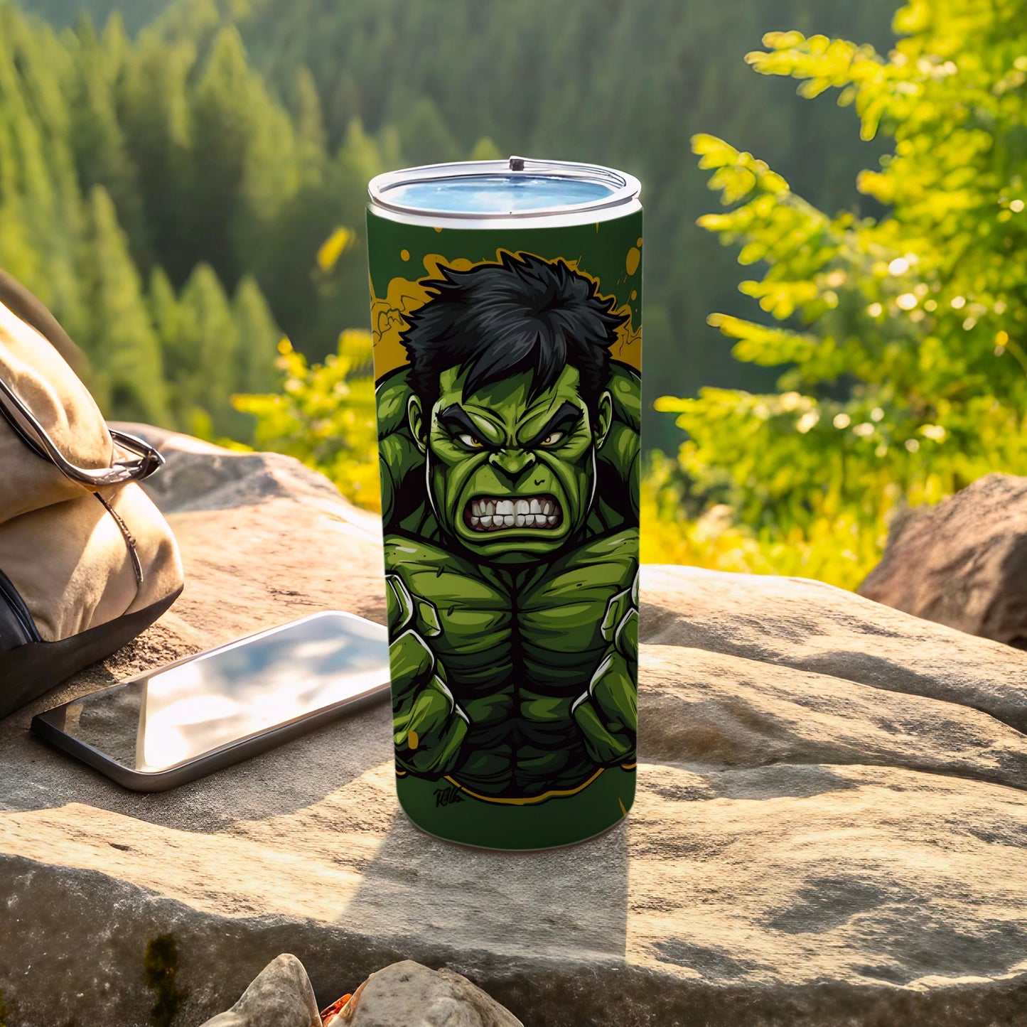 Hulk Illustration Travel Tumbler for Outdoor Adventures
