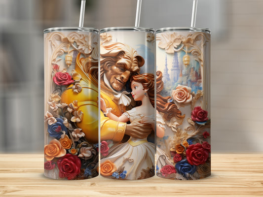 Enchanting Beauty and the Beast Themed Tumbler Product