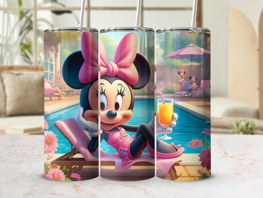 Poolside Relaxation Minnie Mouse Tumbler Cup