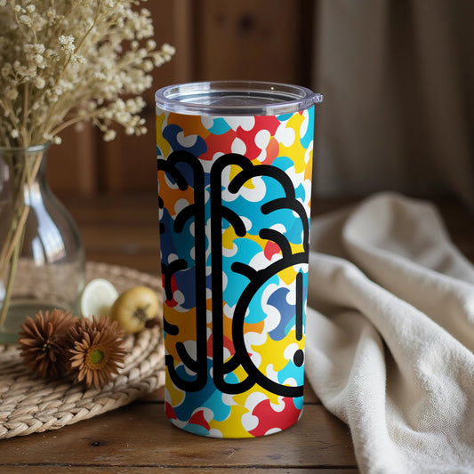 Colorful Abstract Design Graphic Travel Mug