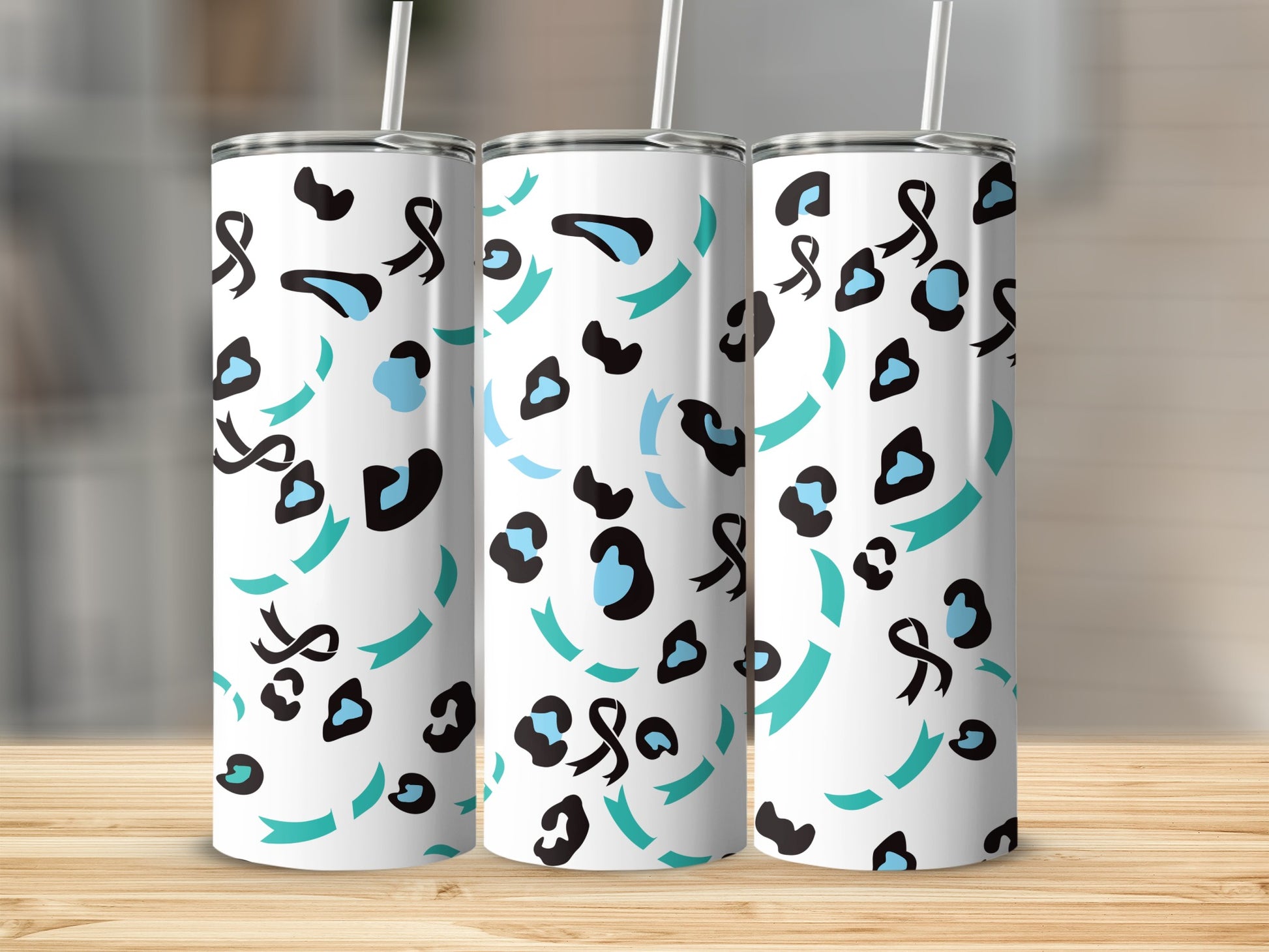 Breast Cancer Awareness Tumbler with Ribbon Design