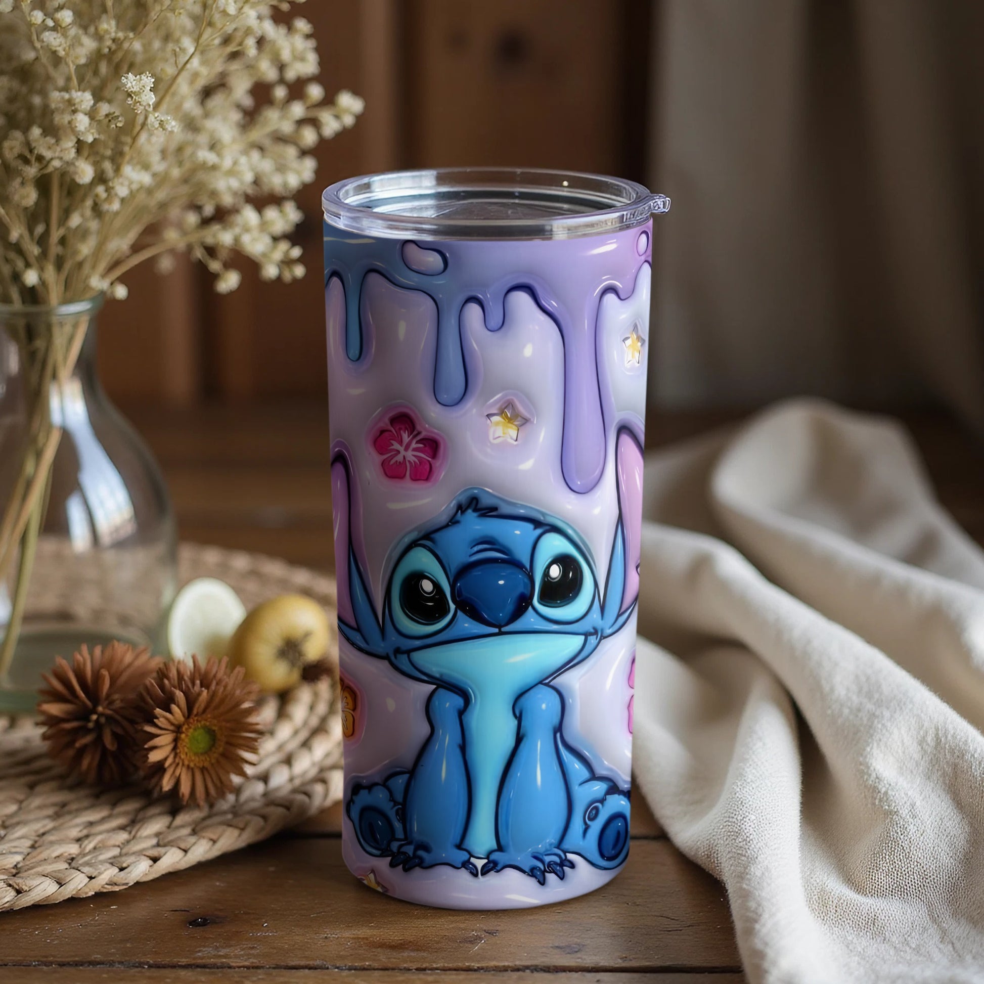 Adorable Stitch Tumbling Lavender Tumbler Product